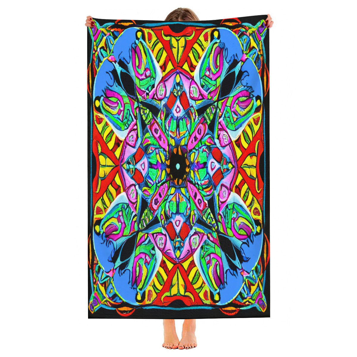 Beach towel 33×52inch｜Microfiber - 7 - COLORFUL MANDALA