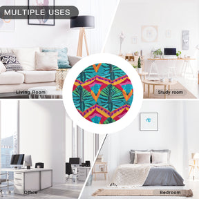 Single-Sided Printed Round Blanket | 280GSM Flannel - 18 - TROPICAL INSPIRED