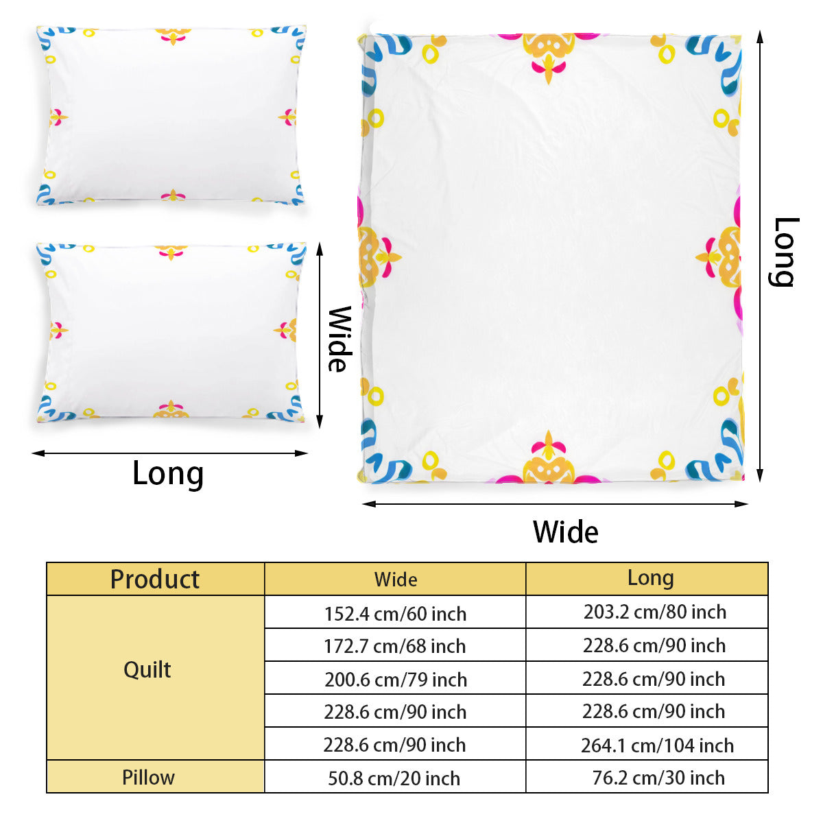 Multi Size Printed Duvet Cover Set (Double)｜Polyester - 51 - Spanish Designs