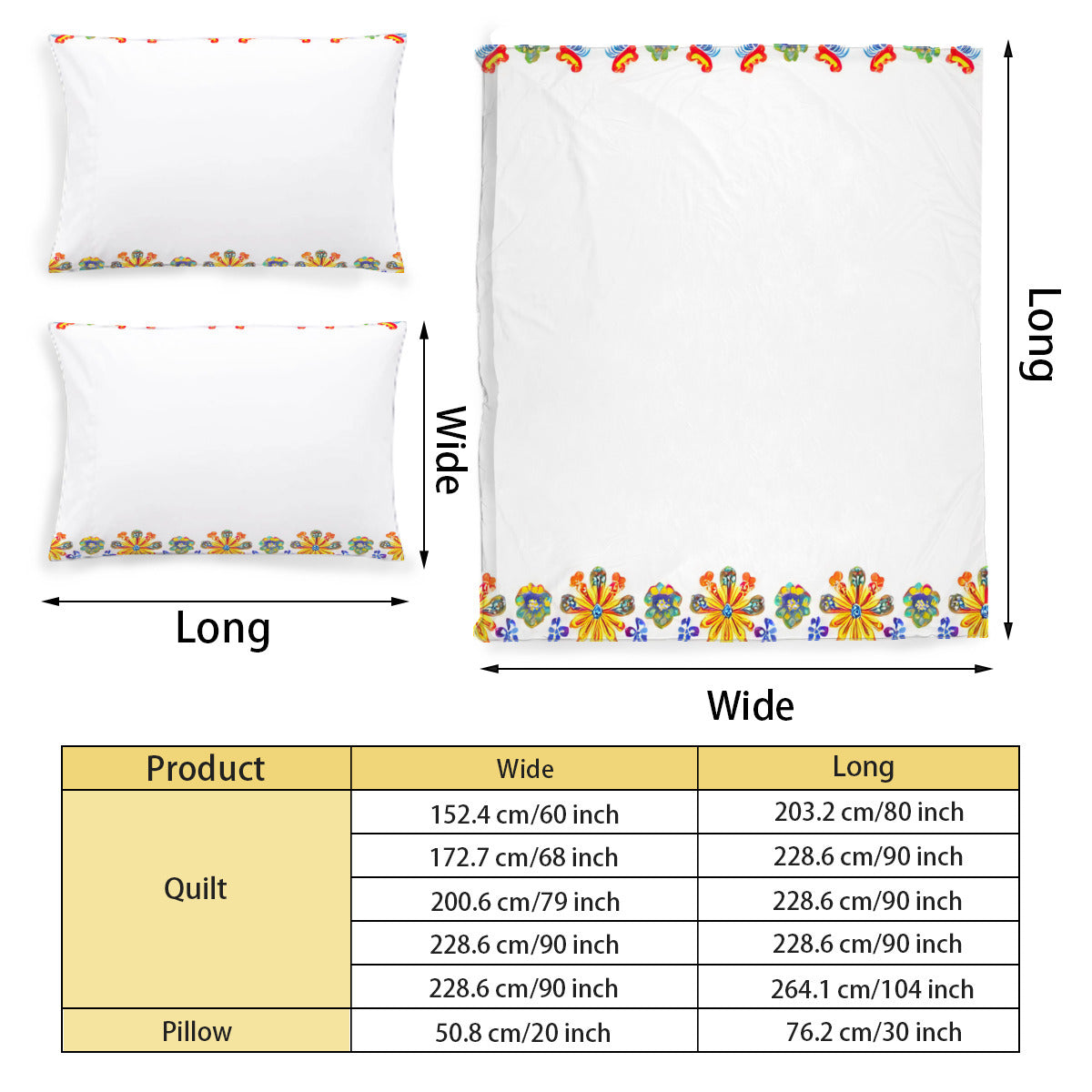 Multi Size Printed Duvet Cover Set (Double)｜Polyester - 57 - Spanish Designs