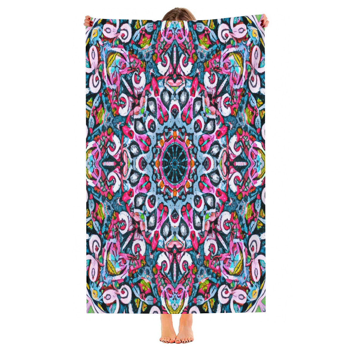 Beach towel 33×52inch｜Microfiber - 4 - COLORFUL MANDALA