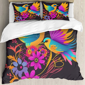 Multi Size Printed Duvet Cover Set (Double)｜Polyester - 20 - Abstract Birds