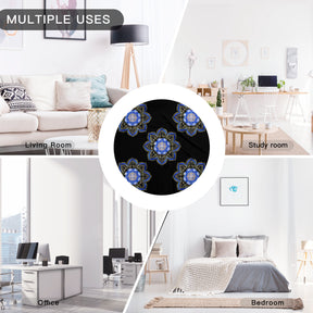 Single-Sided Printed Round Blanket | 280GSM Flannel - 14b - Luxx Mandala