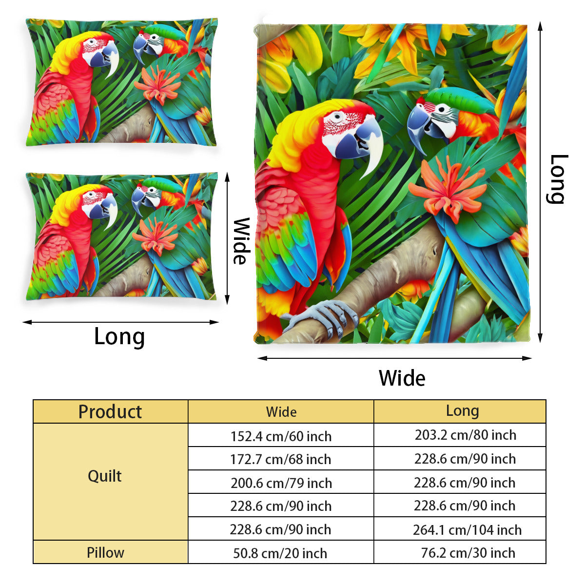 Multi Size Printed Duvet Cover Set (Double)｜Polyester - 4